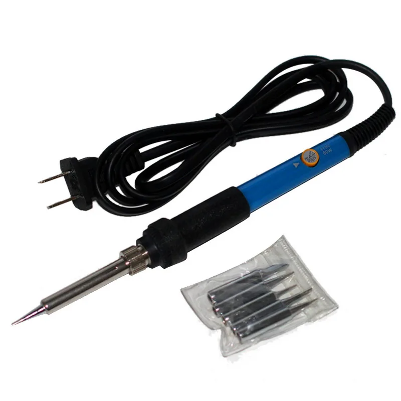 5-in-1 220V 60W Electric Soldering Iron Station Adjustable Temperature with 5 New Tips Internal Heating Repair Tool