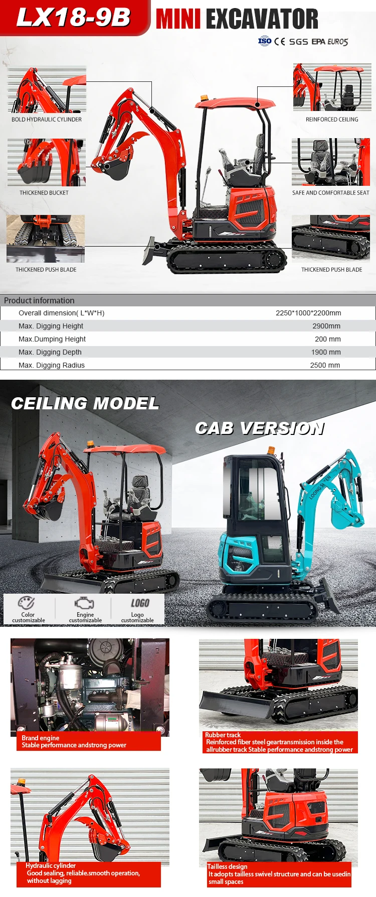 Cheap 3 Ton Mini Excavator with Free Shipping & Video Inspection