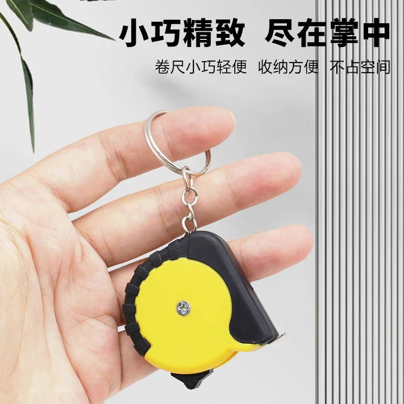 Promotion Customized Mini Tape Measure Keychain Portable 1M Tape Measure Advertising Gift with Custom logo