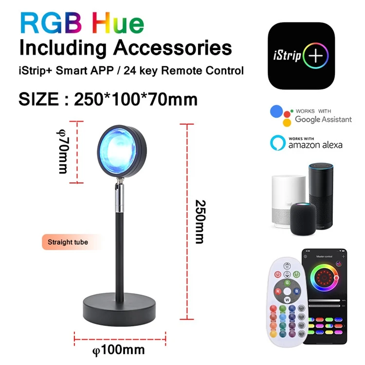 Istrip App Smart Sunset Lamp Projector - Multicolor Timer