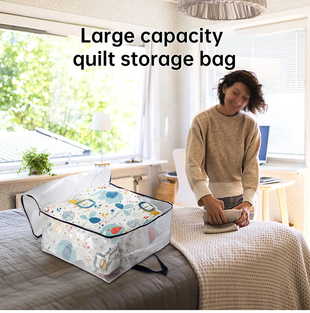 Wholesale 8 Pack Moving Bag 75L Extra Large Capacity Moving Boxes Storage Bins Alternative Clear Storage Bags with Double Zipper