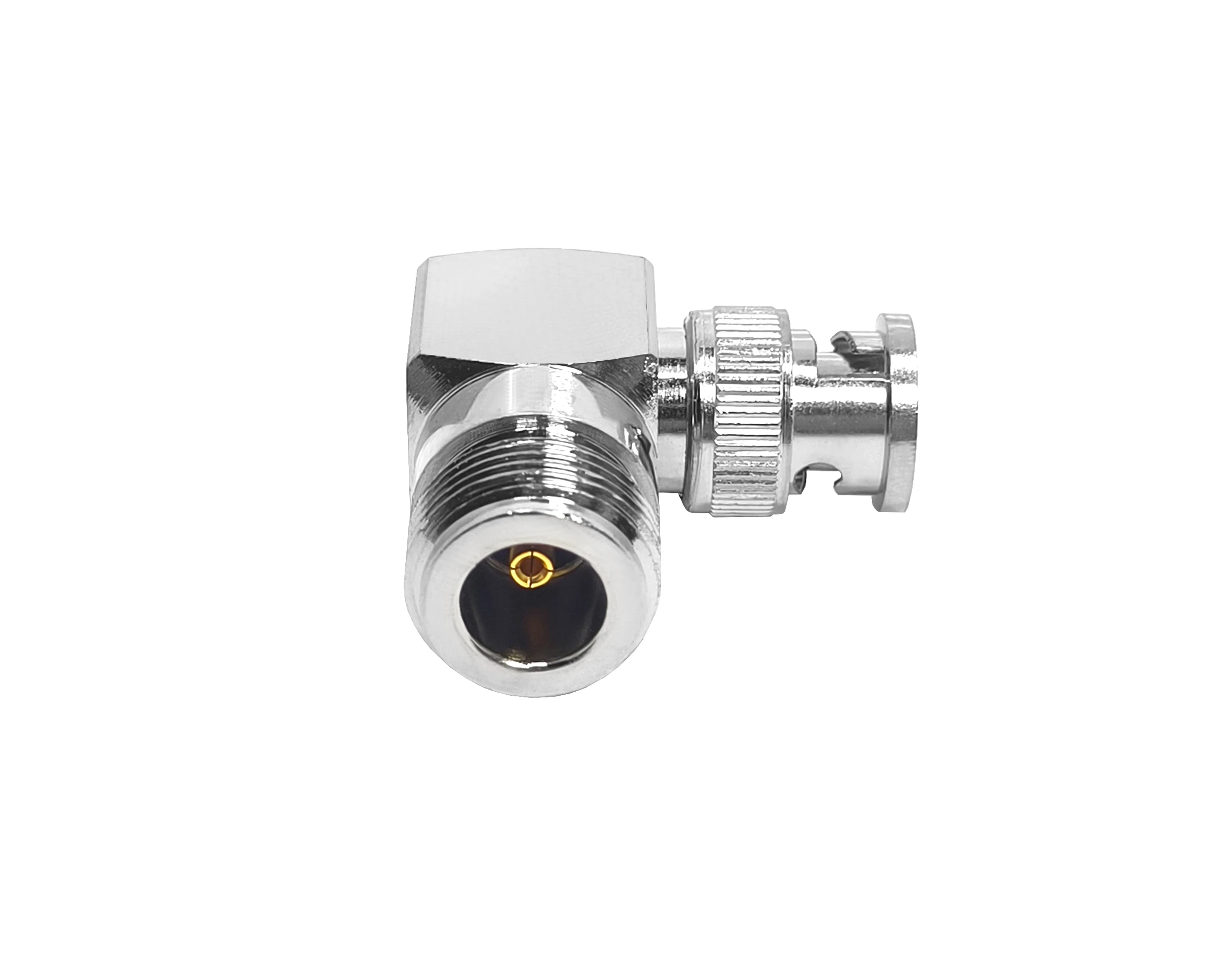 Factory supply RF Adaptor Bnc male plug to N female right angle  RA 90 degree elbow rf coaxial adapter details