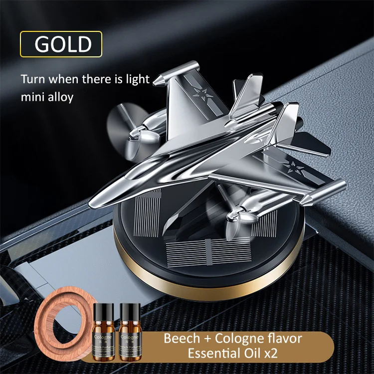 Solar Power Car Air Freshener Helicopter Perfume Ornament Car Perfume