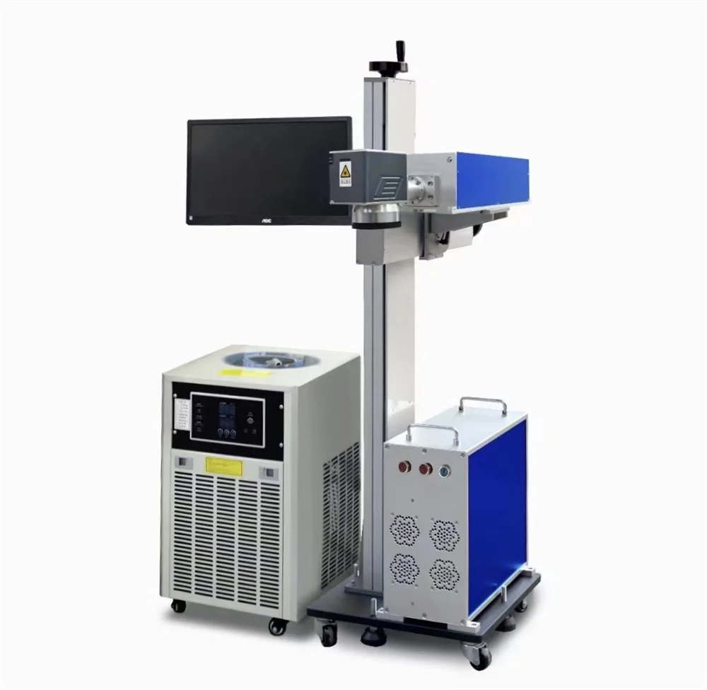 Black HDPE PE PVC Pipe Cable Laser Printer 30w Fiber Flying Laser Marking Machine