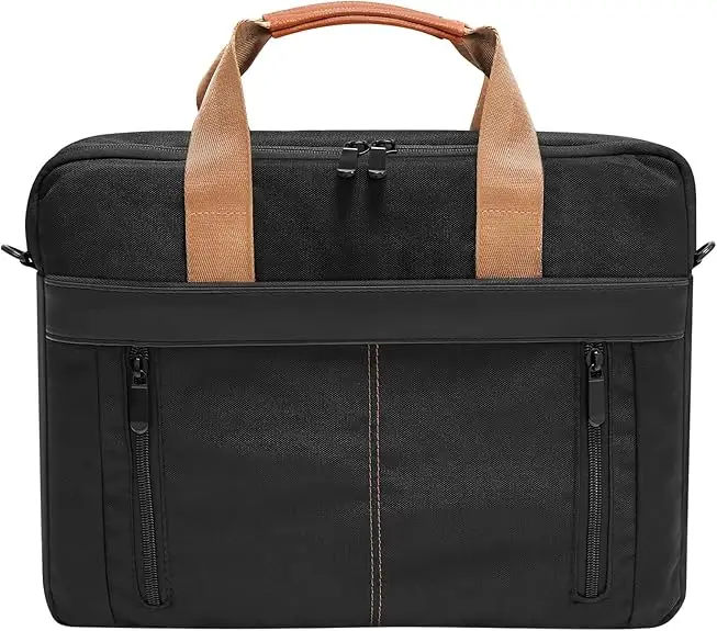 Laptop Bag Computer Shoulder Case for Macbook Travel Storage Big Large Messenger Bag with 4 Zipper Pockets