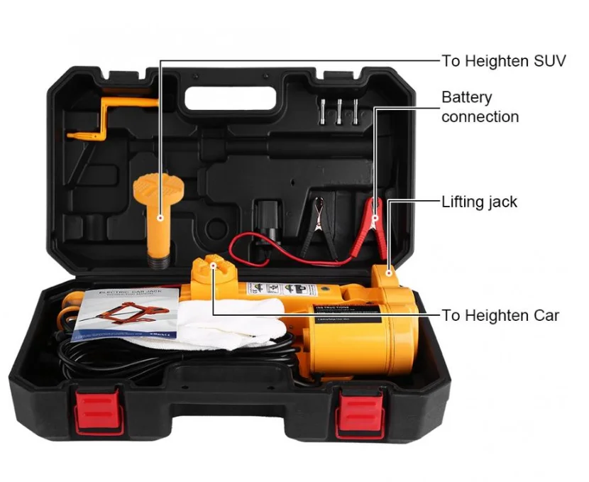 3 тонны, 12 В постоянного тока, автомобильные гидравлические ножницы, переносной ручной грузовик, внедорожник, фургон, гаражное и аварийное оборудование, Автомобильный Электрический домкрат, подъемник