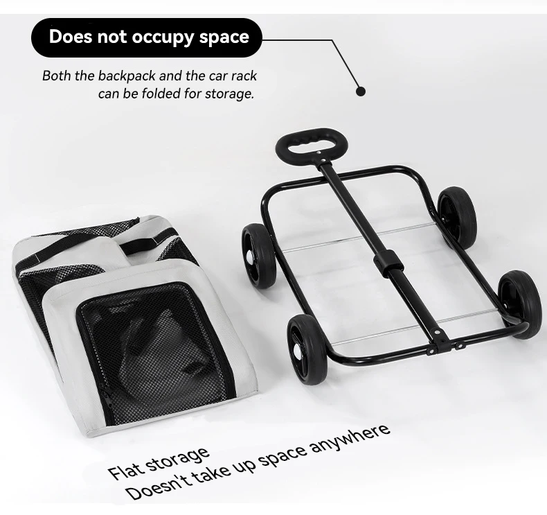 Small Pet Stroller Dog Cat Teddy Baby Stroller for Travel Pet Dog Stroller Cross-border Portable Folding supplier