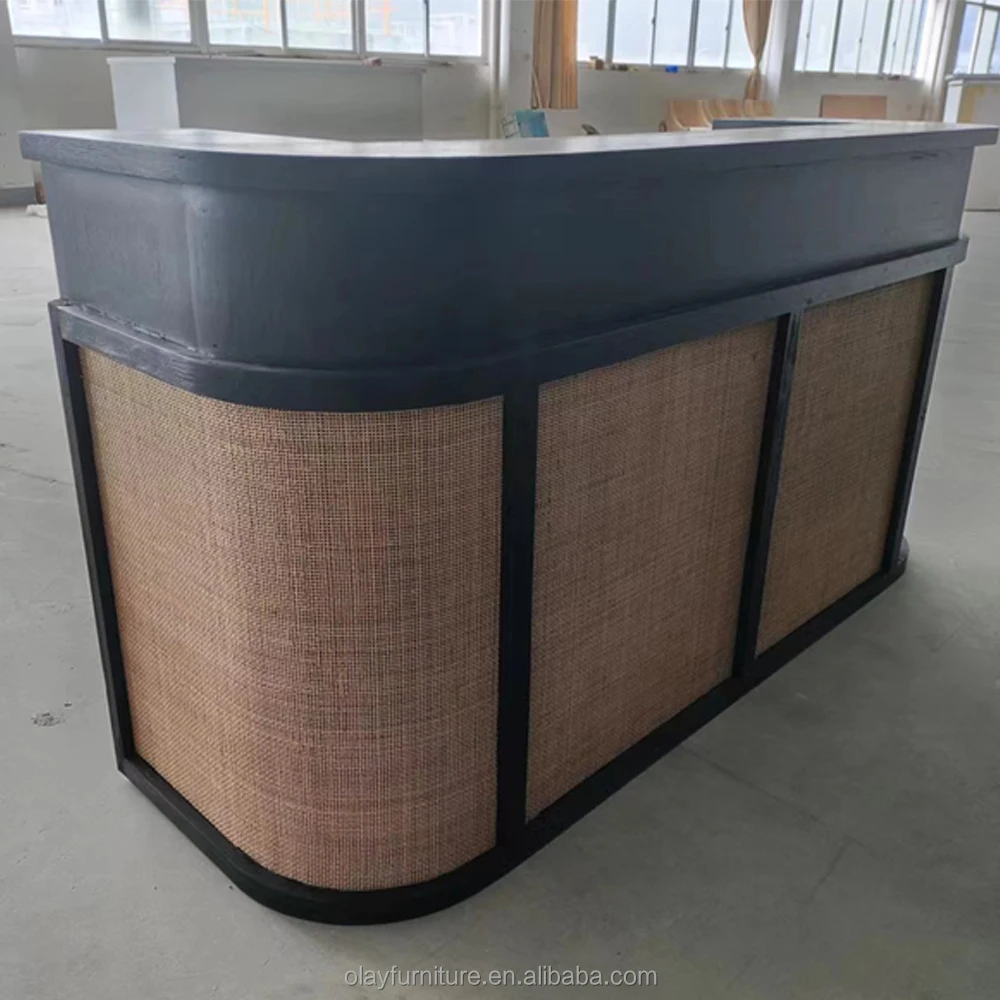 Eco-friendly Rattan Style Bar Tables for Event Rentals