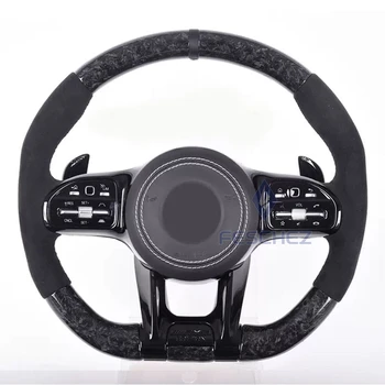 Led Real Carbon Fiber Steering Wheel For Mercedes Benz E Class W213 Glc C Class W204 W205 W211