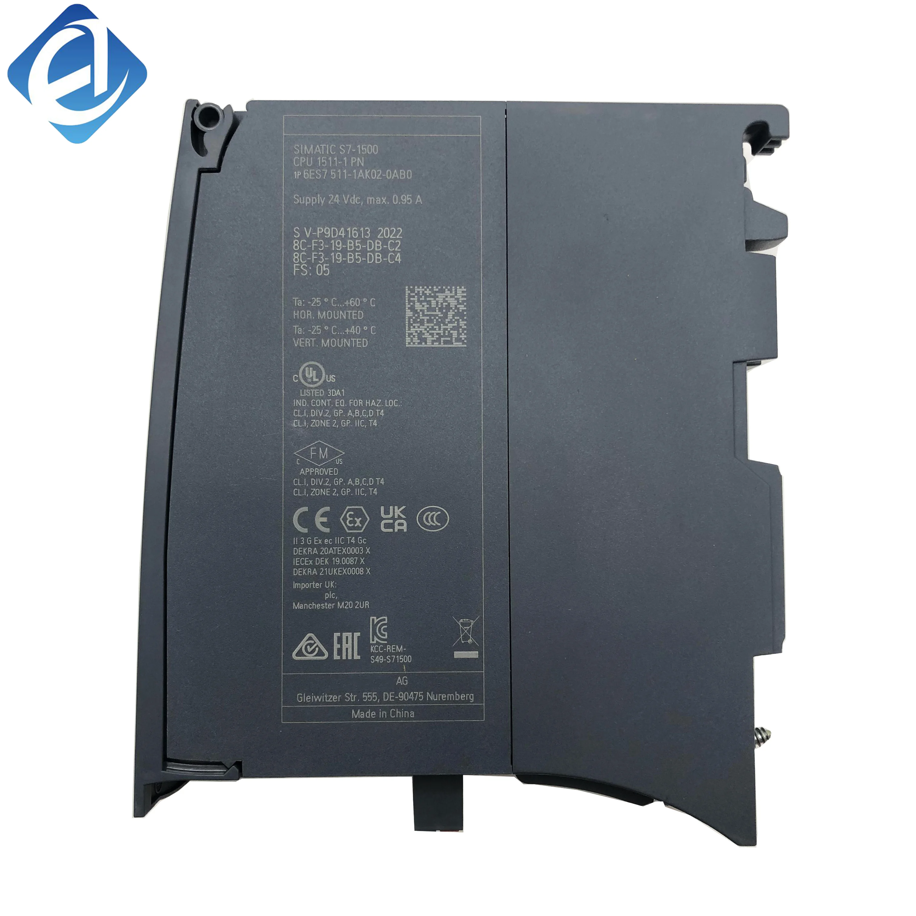 New Original 6ES7 511-1AK02-0AB0 6ES7511-1AK02-0AB0  S7-1500 CPU module. High-speed logic operation, stable Profinet communication, strong expansion performance, simple program debugging, widely used in medium and large industrial automation