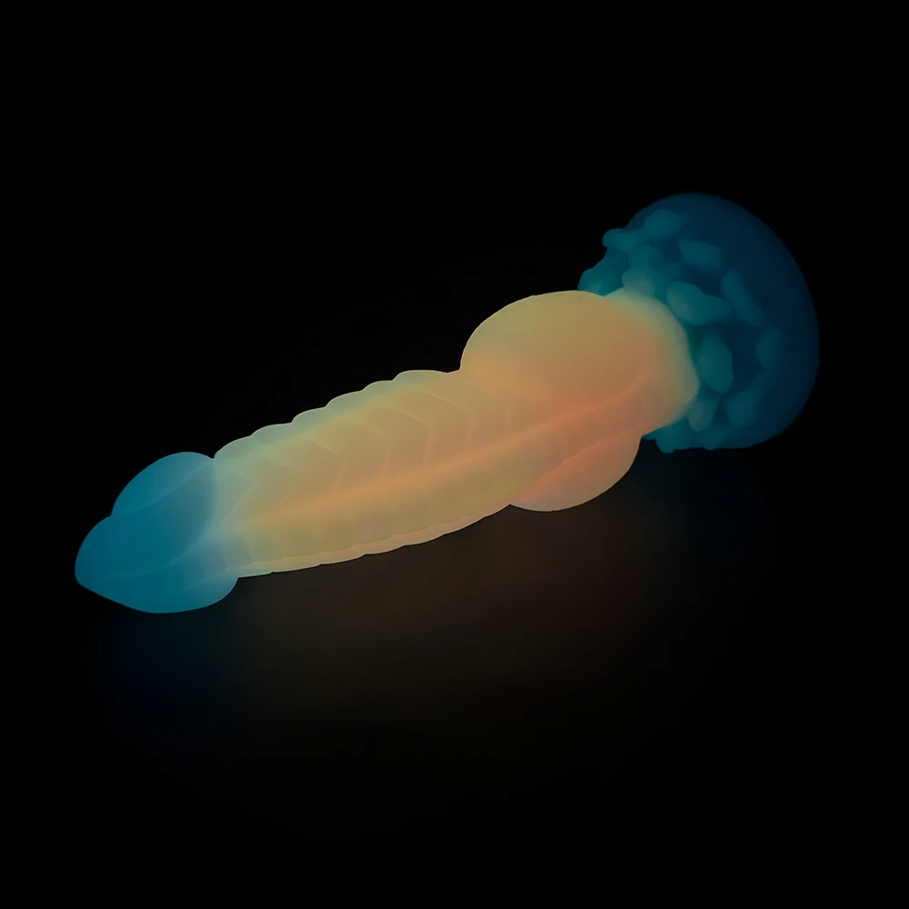 Glow in the Dark Full Liquid Silicone Female Sex Toy Penis Vaginal Massage  Low Price  Colorful Animal Dildo Dog Cock for Woman