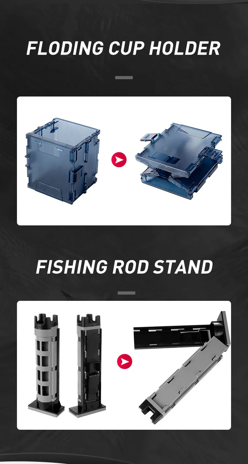 Jetshark Hot Sale Fishing Tackle Storage With Rod Holder Fishing Box