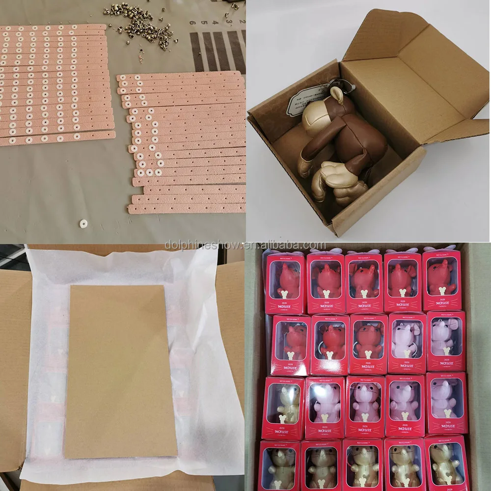 Pu Leather Custom Stuffed Animal Keychains Private Selling Stuffed Tiny