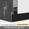 L40 Recessed Light Slot / Crystal Ceramic Black / 1m