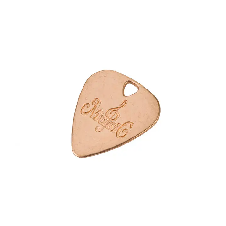 High Quality Custom logo Metal Keychain Maker Personalized Guitar Pick Holder Set Pendant Necklace