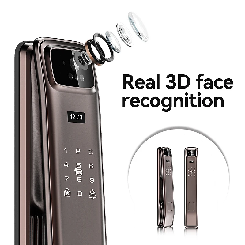 Laiu Video Intercom Cat Eye 3D Face Recognition Keyless Entry Smart Lock Cerradura Inteligente Con Wifi