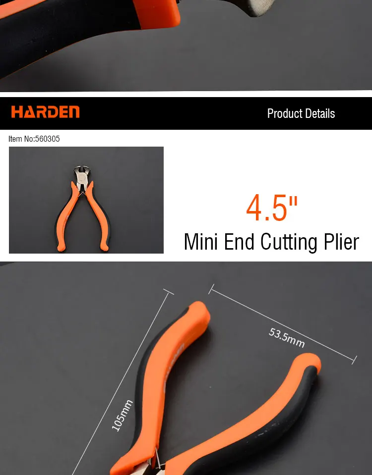 Soft Handle Professional Nippers Wire Chrome Vanadium Mini End Cutting Plier