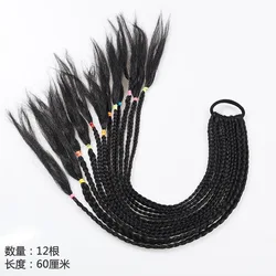 Набор из 12 шт. для взрослых, цвет, два цвета, смешанные косы, хвост, кольцо для волос, косички, грязный плетеный шнур