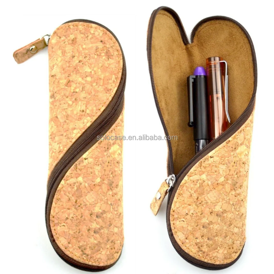 Cork Natural Plant Leather Pencil Case