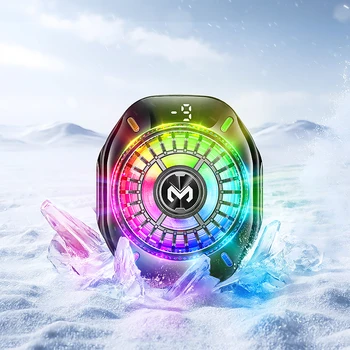 MEMO CX10 RGB LED Temperature Display Phone Cooler New Design Magnetic Clip Mobile Cooling Fan for Gaming Three Styles