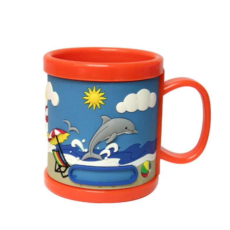 Customized 3D Cartoon Soft PVC Rubber Plastic Kids Mug