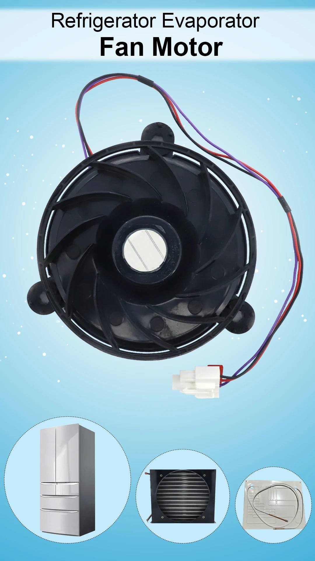 Da3100334c Replacement Refrigerator Evaporator Refrigerator Condenser Cooling Fan For