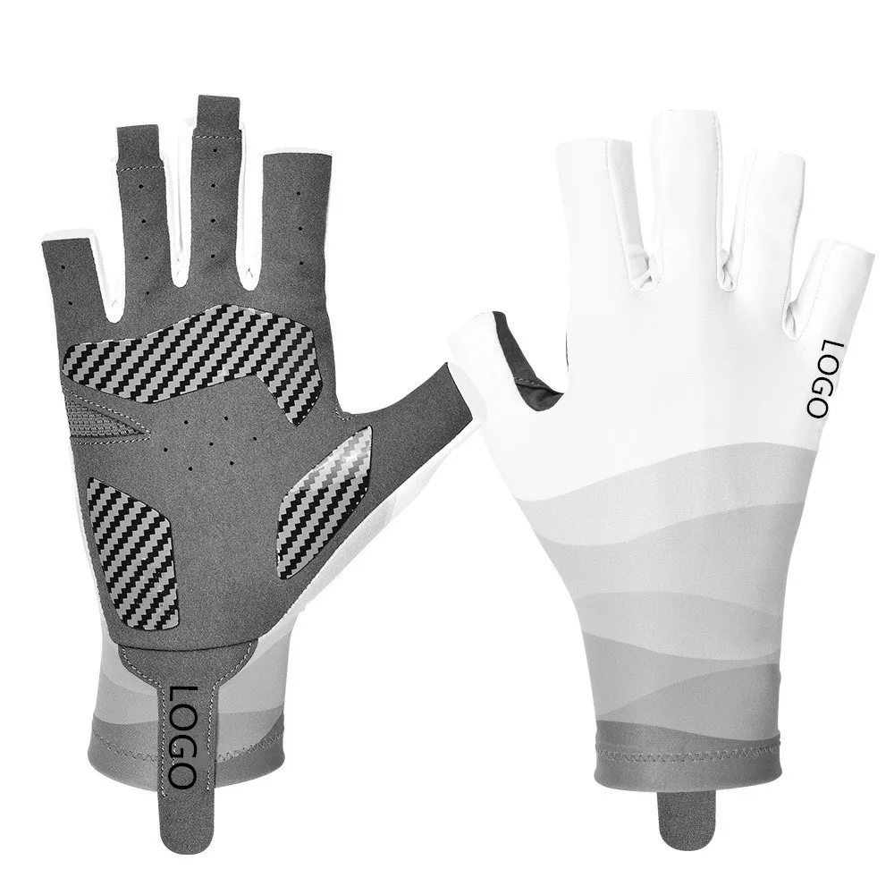 
UPF 50+ Sun Protection Fishing Gloves Neoprene Half Finger Gloves Outdoor 