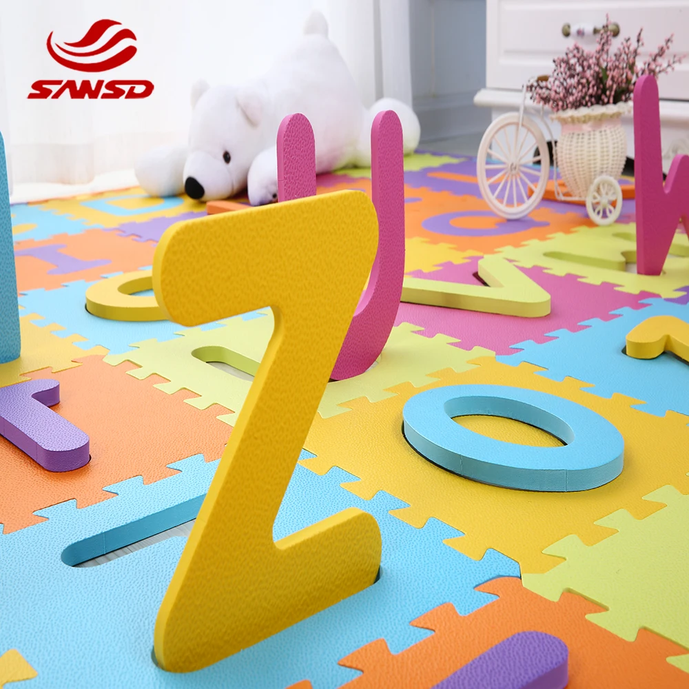 36PCS Soft Letter Number EVA Foam Play Mat Puzzle