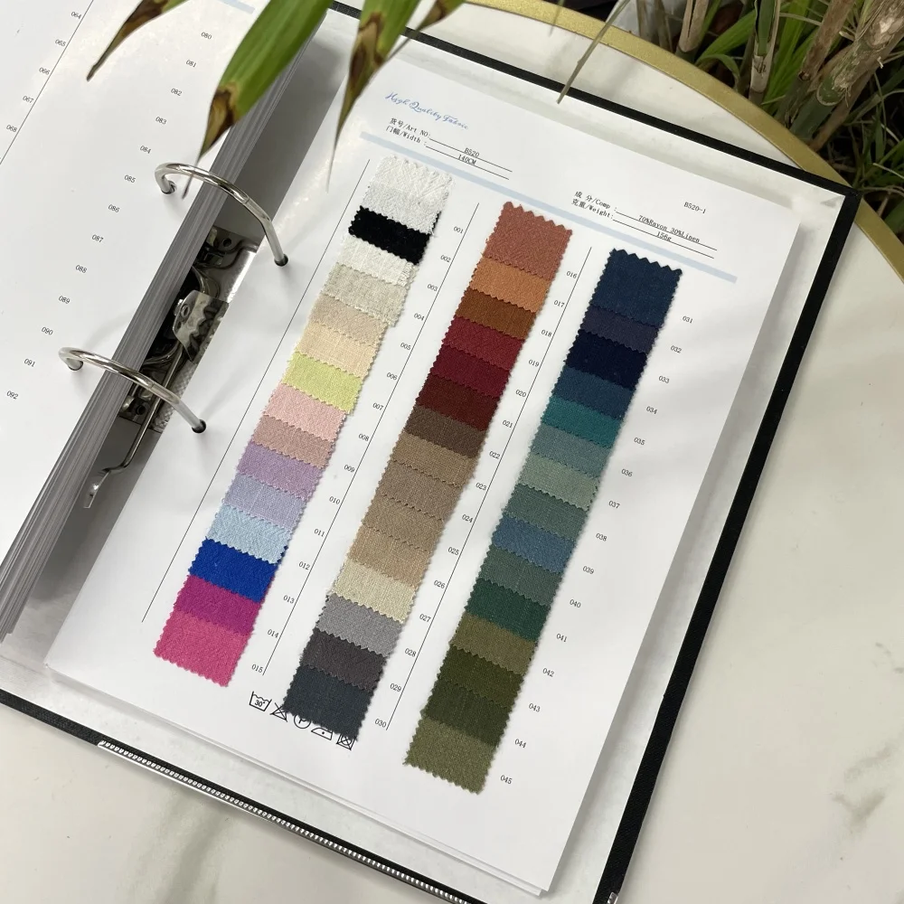 2025 Fabric Sample Book Linen Fabric Fabric Swatch Display