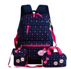 Durable Child Kids Cute Oxford Waterproof School Backpack Bag Set for Girls