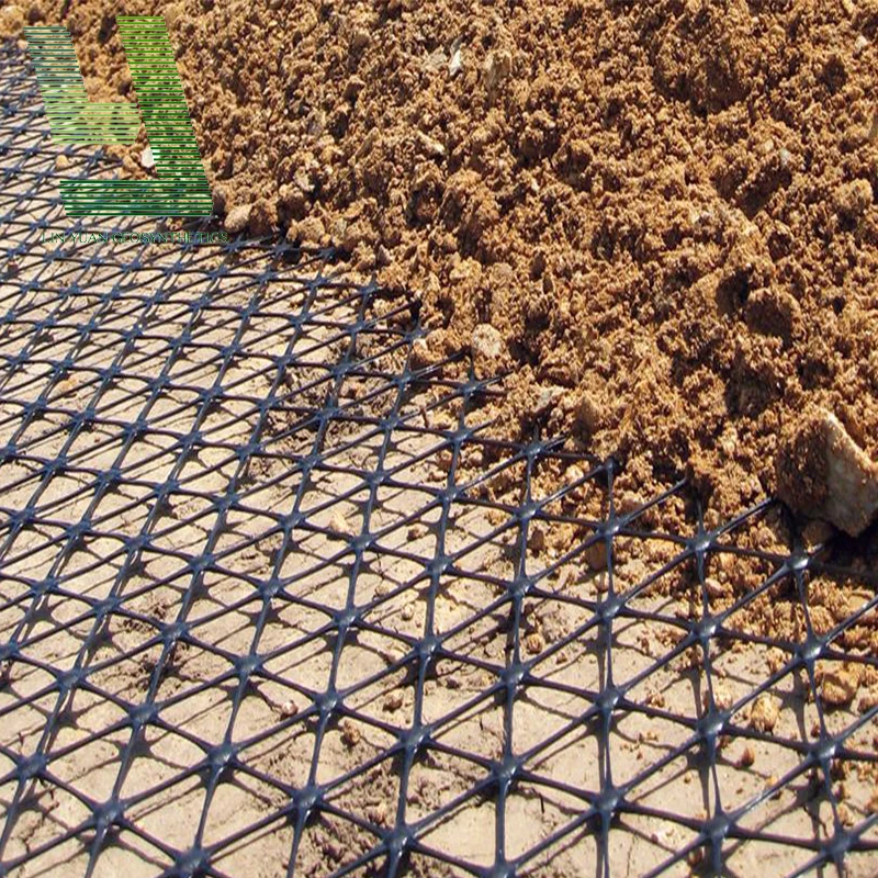 Triaxial Multidirectional Geogrid Black PP Plastic Geogrid for Base Soil Reinforcement Construction