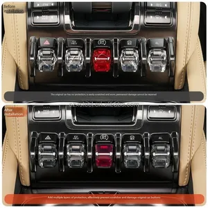 For Byd Leopard 8 Central Control Button protection Cover Button TPU Protective Shell Cover Interior Decoration Accessory