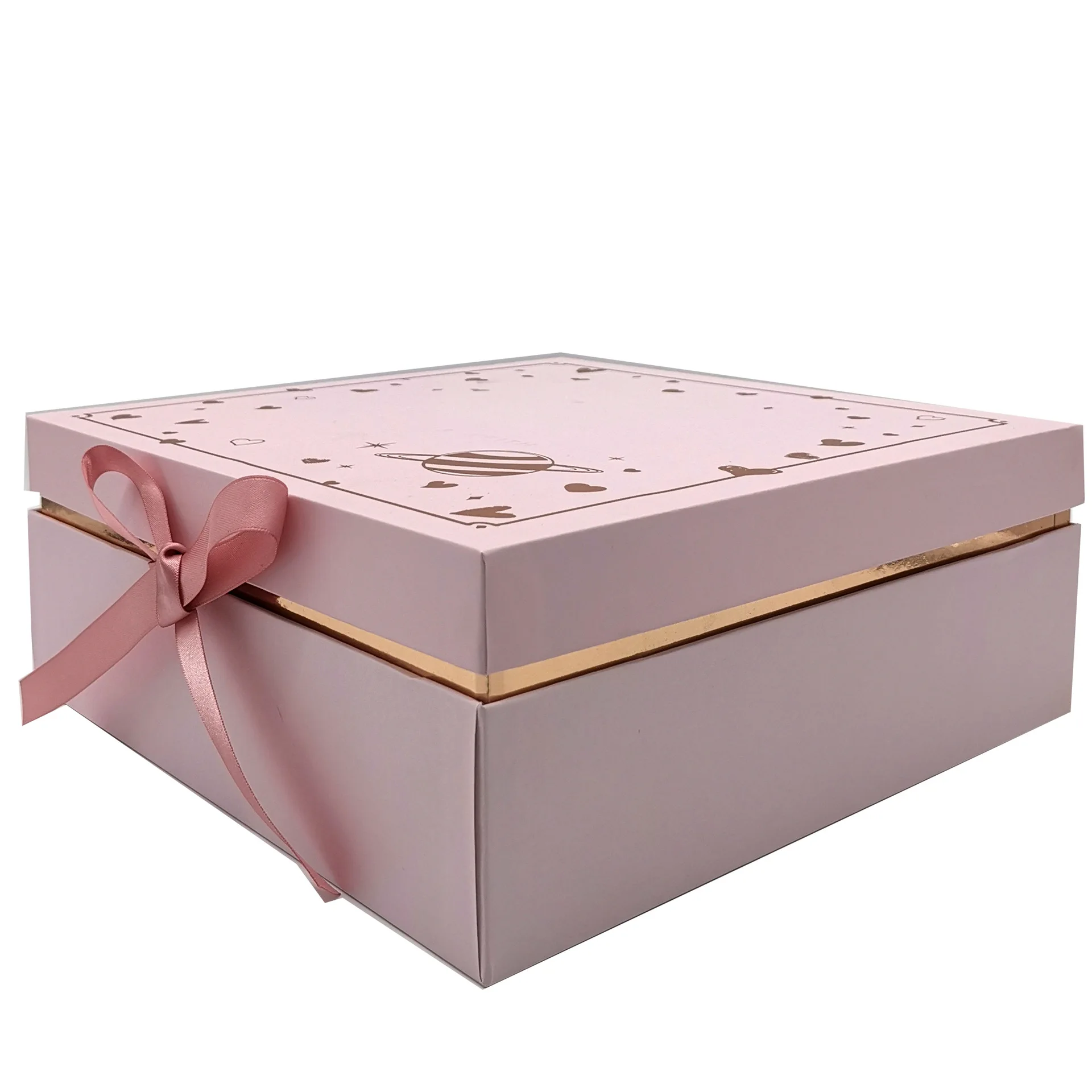 Custom Pink Fold Box Rigid Box Delicate Gift Packaging Cosmetic Packaging Box Logo Customized Eco Friendly details