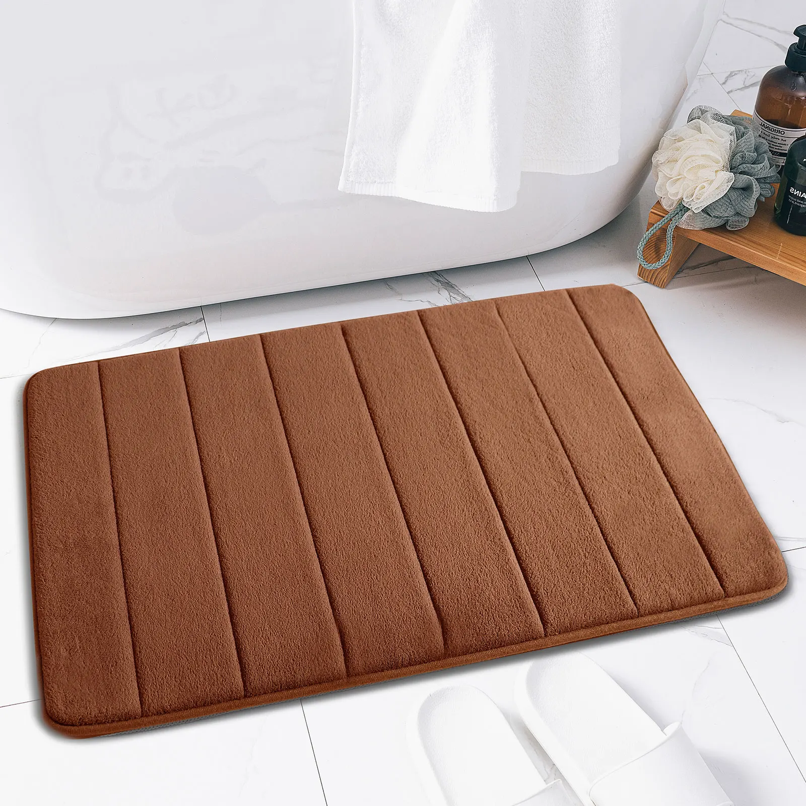 Memory Foam Bathroom Mat Set Non-slip Absorbent Bath Mats For Toilet, Shower,  Floor (quick Dry, Comfortable, Thick And Rebound, Anti-skid, Machine  Washable)