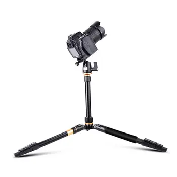 QZSD Q555 Professional Aluminum Tripod for DSLR SLR Camera with Ball Head Loading 8KG Tripod to Monopod detail image