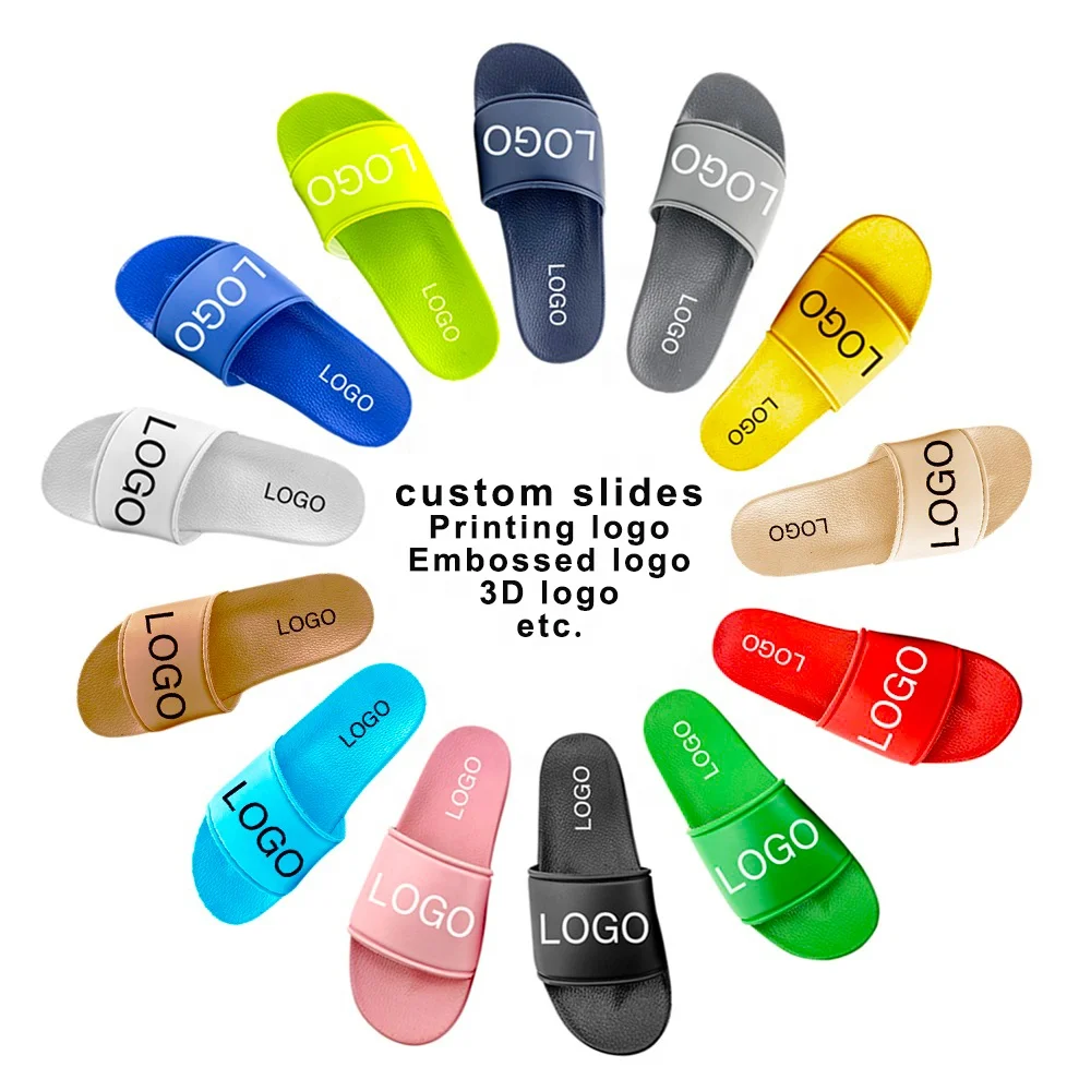 Cheap Rubber Colourful Inspired Pink Custom Unisex Beach Pvc Sneaker Eva Kids Sandalen Hausschuhe Slides Sandals for Men