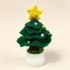Christmas tree bonsai (small white basin)-Dark green