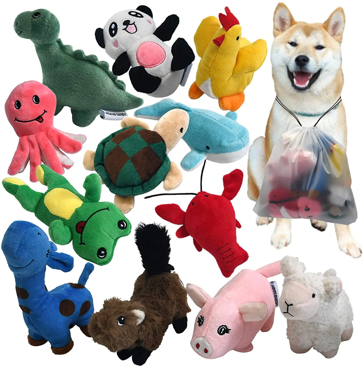 top selling plush dog toy pack