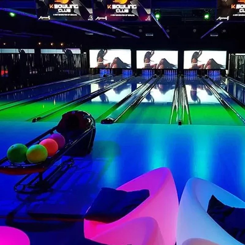 Interactive Wood Floor Projection Bowling Machine AR Indoor Entertainment Alley Game Equipment