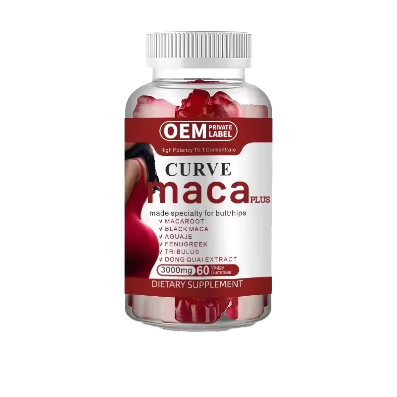 OEM Curve Maca Plus Gummies 3000 mg Made Specialty for Butt Hip High Potency 15 to 1 Concentrate Dietary Supplement