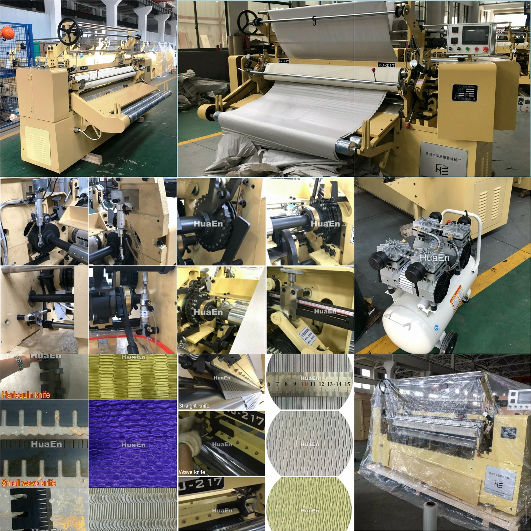 Changzhou huaen завод плоский ZJ-217 Двусторонняя ель волна Арлекин Kingussie комбинированный пространство гофрированный шифон плиссе машина Китай