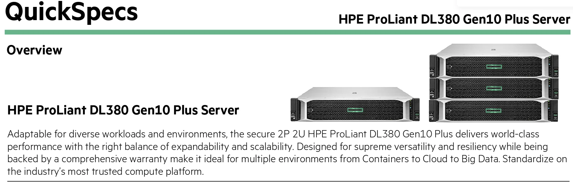 P43356-aa1 Hpe Proliant Dl380 Gen10 Plus 4314 2.4ghz 16-core 1p 32gb-r ...