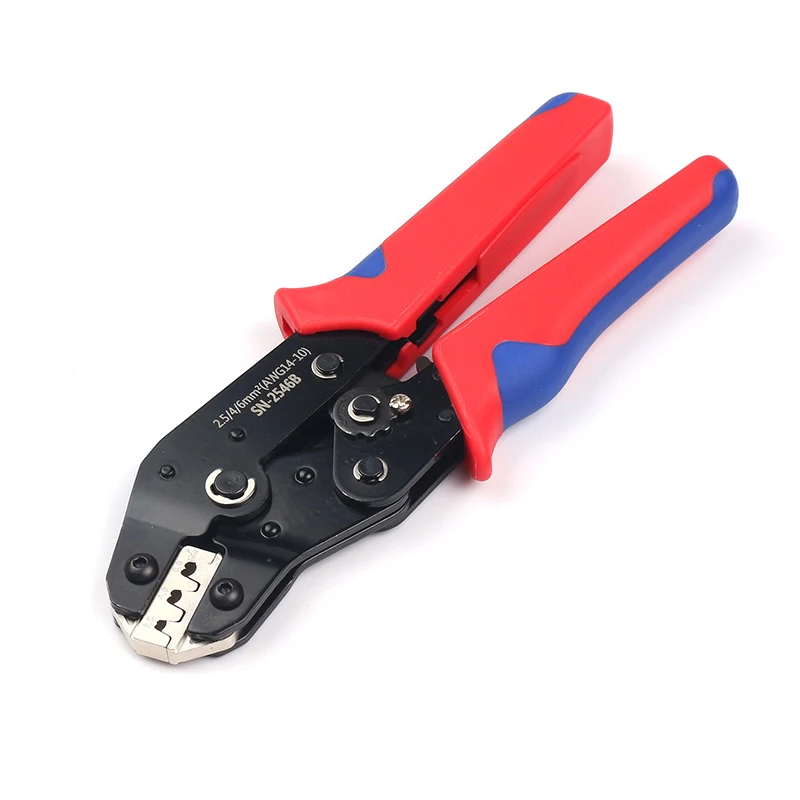 Mini Hand Crimp Plier for 2.5-6mm2 14-10 AWG Solar PV Cable Connector DIY Plastic Carbon Steel Serrated Jaw OEM Customizable