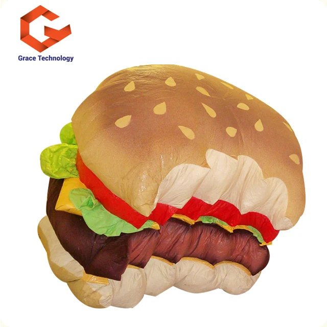 Custom PVC Hamburger  Food Model Balloon Giant Inflatable Hamburger Model for Outdoor Advertising