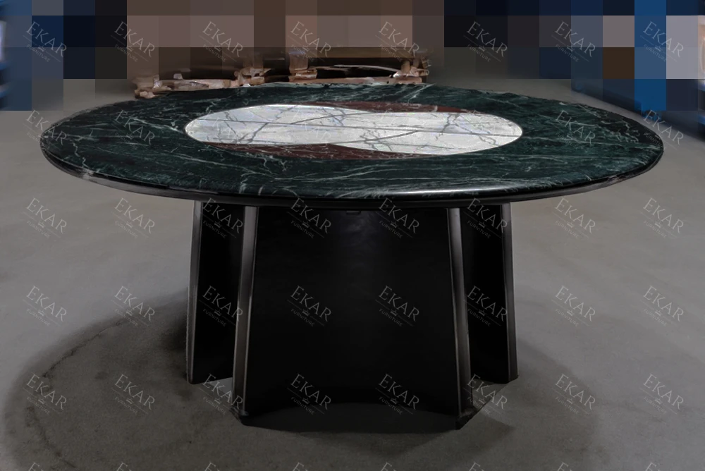 product new design exquisite indian marble inlay dining table   handcrafted luxurykitchen table-70