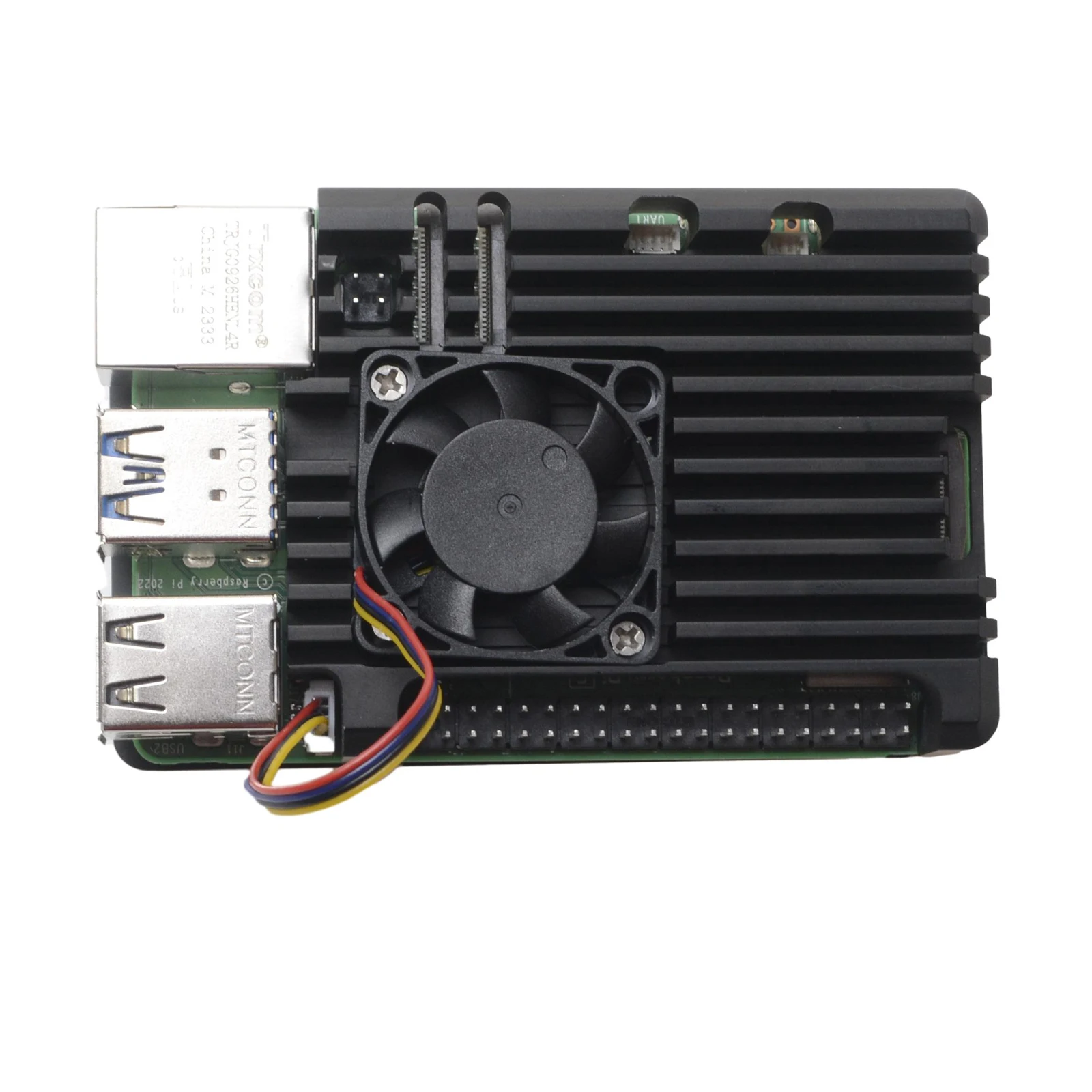 Raspberry Pi 5 Aluminum Heatsink Case with 5V Cooling Fan