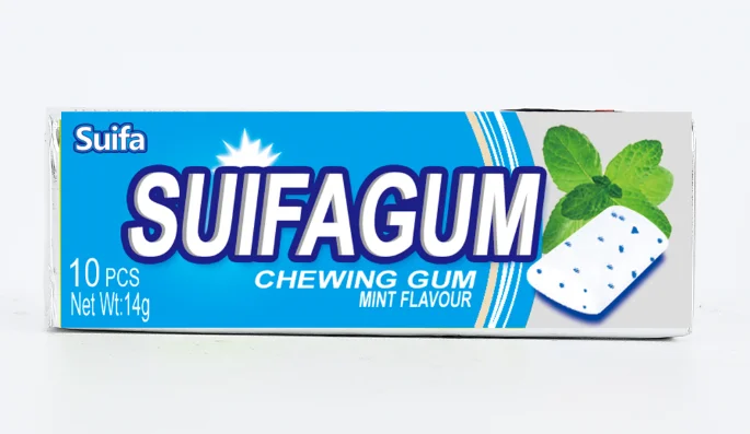 High Quality 10 Pieces/pack Customized Sugarfree Bulk Xylitol Fruit Mint Chewing Gum