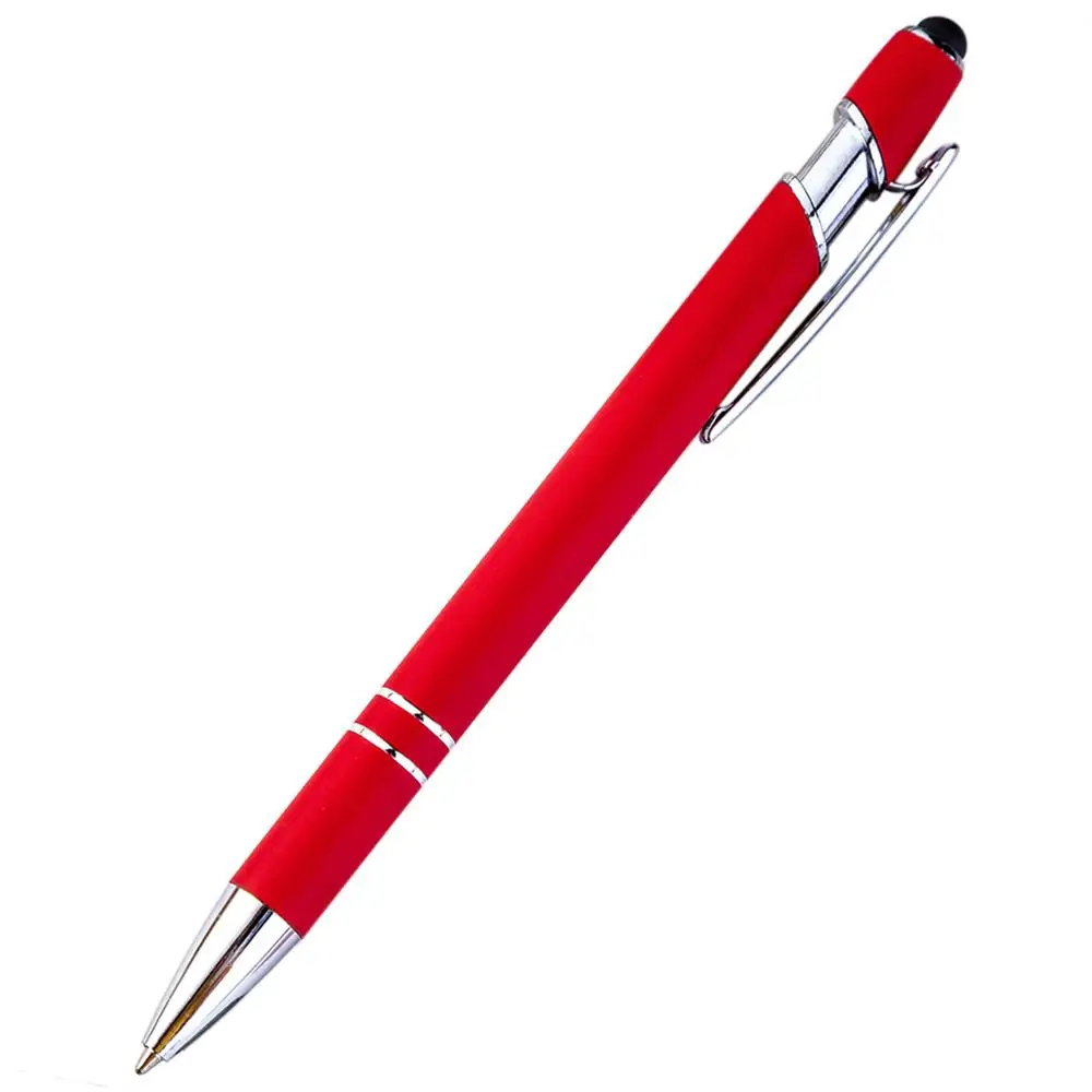 Alpha Soft Touch Pen With Stylus, Promotional Stylus Metal Pen With Logo, Stylus Touch Screen Pen
