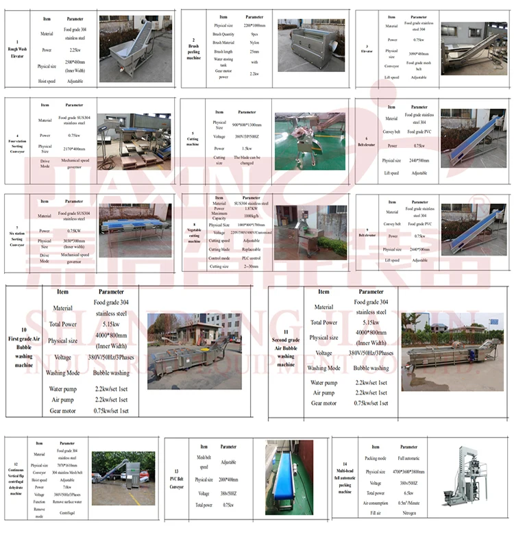 Industry used vegetable processing machine