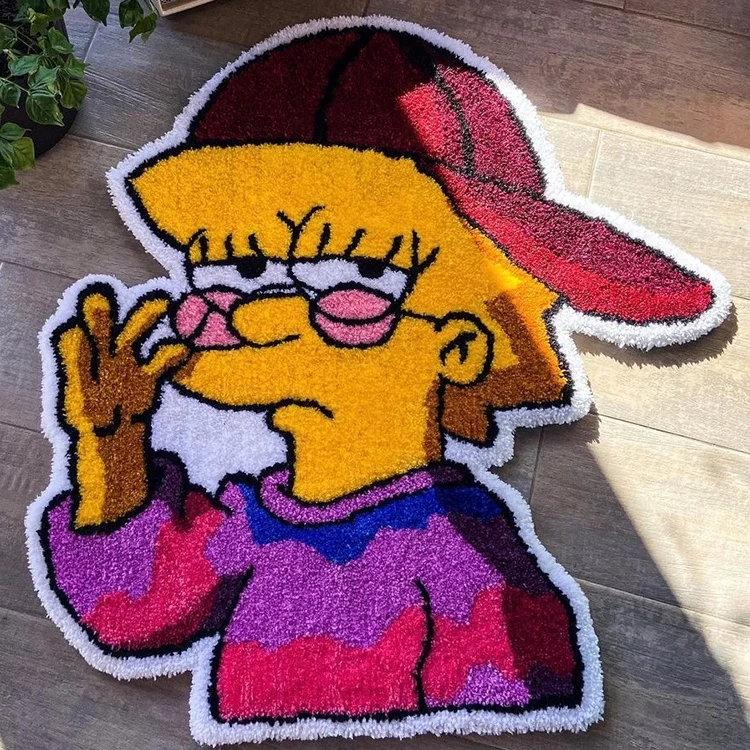 High Quality Custom Dropshipping Simpsons Cut to Shape Rug